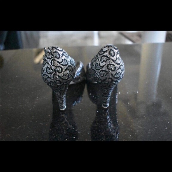 Vintage Werner Kern Stardust Glitter Shoes 7 Made in West Germany Heels Ballroom - Picture 5 of 5